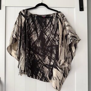 Vince Camuto Monochrome Abstract Blouse
